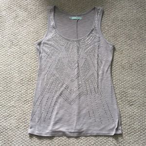 5/$15 Maurices Gray Bedazzled Sparkly Tank Top